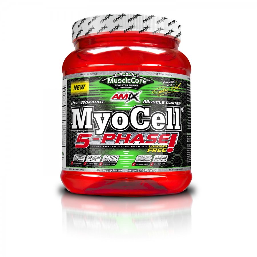 Amix Nutrition MuscleCore MyoCell 5 Phase 500 g - citron-limeta