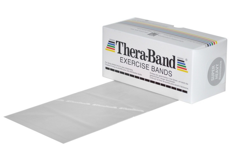 Posilovací guma TheraBand 5,5 m stříbrná